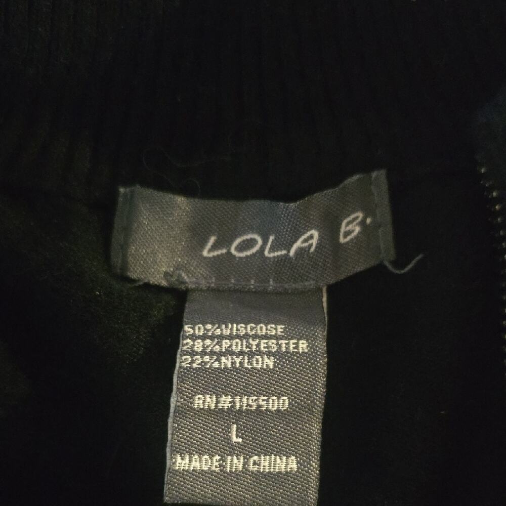 Lola Black Women's Sweater With Rhinstones - Picture 5 of 7